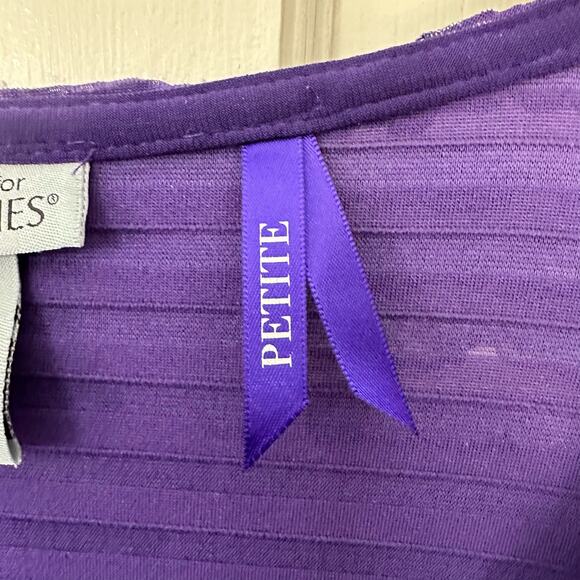 Maggie Barnes for Catherines Purple Open Front Cardigan Womens Size 5X Petite - Picture 5 of 8